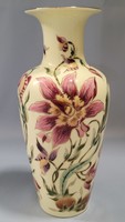 Zsolnay hand-painted orchid porcelain vase