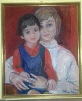 Róna skárna: mother with her child