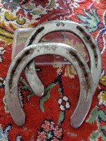 Marked wrought iron luck - horse horseshoe