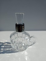 Sterling ezüst nyakú ecet kiöntő üveg