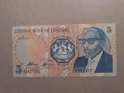 Lesotho-5 Maloti 1989 UNC