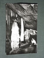 Képeslap, Aggtelek Jósvafő, Baradla cseppkőbarlang, Alabástrom szobor és a polip szakasz