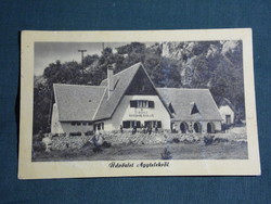 Detail of postcard, aggtelek, cave hostel view