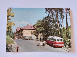 Régi képeslap Hajduszoboszló 1968 Ikarusz farmotoros busz