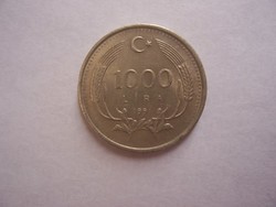 Turkey 1000 lira 1991