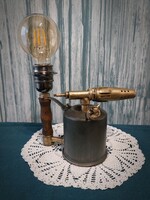 Design asztali lámpa, Benzinégő lámpa, loft lámpa, Egyedi lámpa