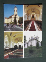 Postcard, bonyhád, mosaic details, parish church