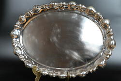 Beautiful, blistered silver tray, with Diana mark, 465g