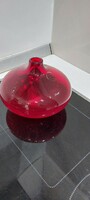 Burgundy glass ornament vase