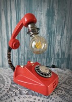 Design lamp - retro telephone design lamp - dial telephone lamp - loft lamp - self-made