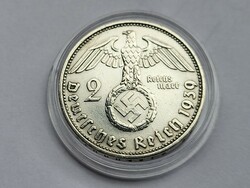 III. Birodalom ezüst 2 Márka 1939 D.