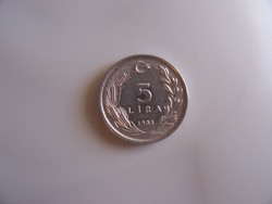 Törökország  5 Lira 1983  aUNC