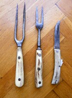 Antique steak forks and knife