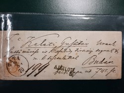 1867. 15 Kr. Registered letter. Tata buda.
