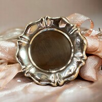 Antik ezüst virágot formázó gyűrűtartó tálka