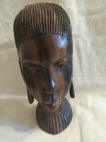 Negro head made of wood
