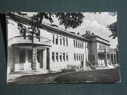 Detail of a postcard, bunkhouse, boarding school view
