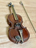 Violin silver wooden miniature