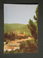 Postcard, bakonybél, village view detail, from a bird's eye view