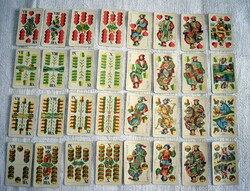 Old Hungarian card plastic 32 cards 10 x 6 cm game, blue
