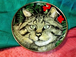 Porcelain cat plate...