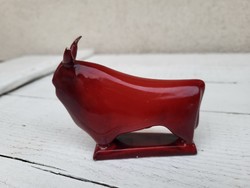 Zsolnay oxblood-glazed bull_János the Turk