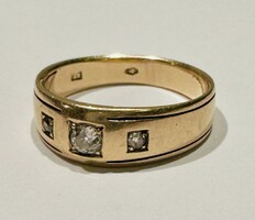 Art deco antique (1921) 14k gold 0.09 ct diamond ring