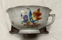 Virágmintás herendi porcelán teáscsésze aljjal 4db