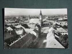 Postcard, baja, Bartók Béla Street from the tower of the St. Antal Church in Padua, view of the Paul Apostles Church