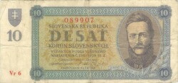 10 korun korona 1943 Szlovákia