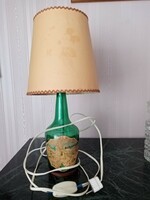 Old - made from bottles - working table lamp ---- mickey mouse with yellow shade