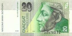 20 korun korona 2001 Szlovákia 1.