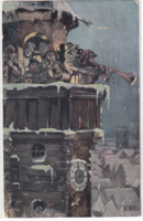 K:115 búék - New Year antique postcard 1910.12.31