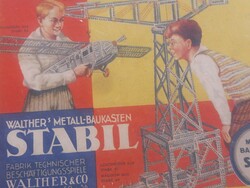 Retro/ Midcentury gyerek építő játék, "Stabil", kora retro játék 1960. körül