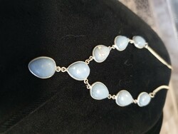 Beautiful genuine angelite mineral necklace