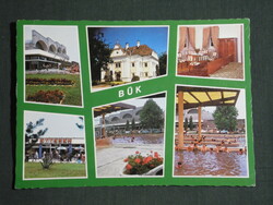 Postcard, bük, bük bath, mosaic details, park hotel, restaurant, Szapáry castle, spa, beach