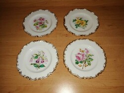 Antique porcelain small plate with flower pattern 4 pcs in one (26/d)