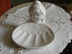 White porcelain soap dish
