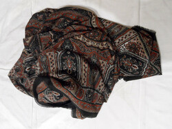 Brown larger size Turkish pattern women's shawl, scarf