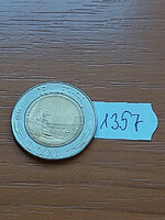 Italy 500 lira 1986, bimetal 1357
