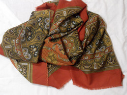 Larger size, brown Turkish patterned shawl, scarf