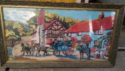 Large tapestry picture in a beautiful frame!