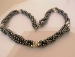 New! 3 Rows of beautiful hematite beads (clasp missing)!