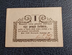 Rozsnyó 1 pengő krajczárra 1849. Hajtatlan Ef.