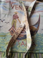 Beautiful vintage machine tapestry woven Venice pattern shoulder bag