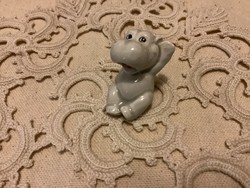 Very cute miniature porcelain hippo figure