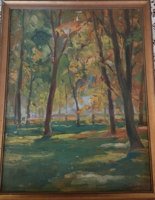 Ferenc Göcseji Pataki (1909-1965): forest landscape