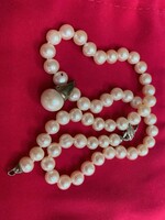 Real pearl necklace 45 cm off-white