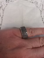 Eladó régi ezüst Thomas Sabo gyűrű fekete kristály kövekkel!
