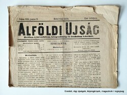 1882 June 21 / Alföldi newspaper / original, old newspaper no.: 26854